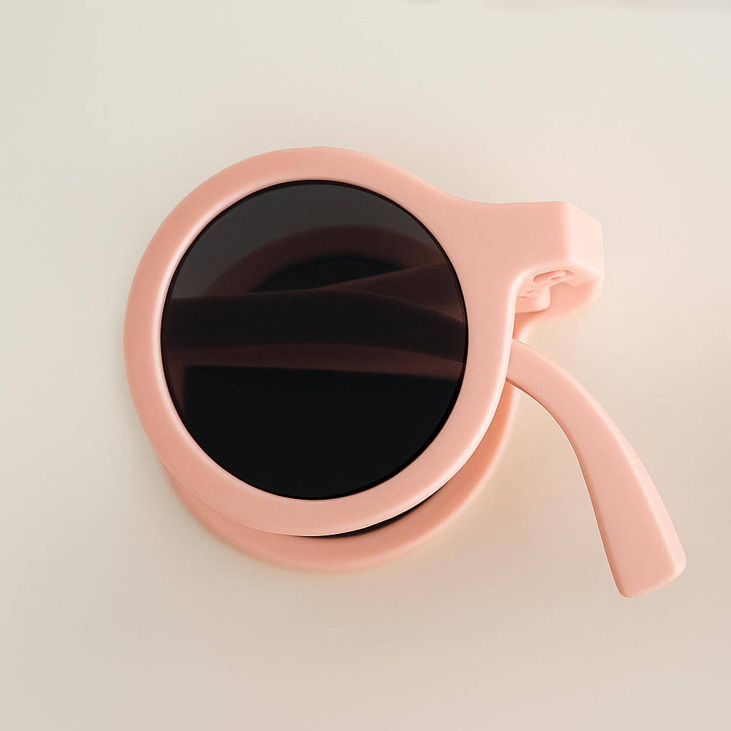 Lunettes pliables pour fille – Rondes et compactes – Rose