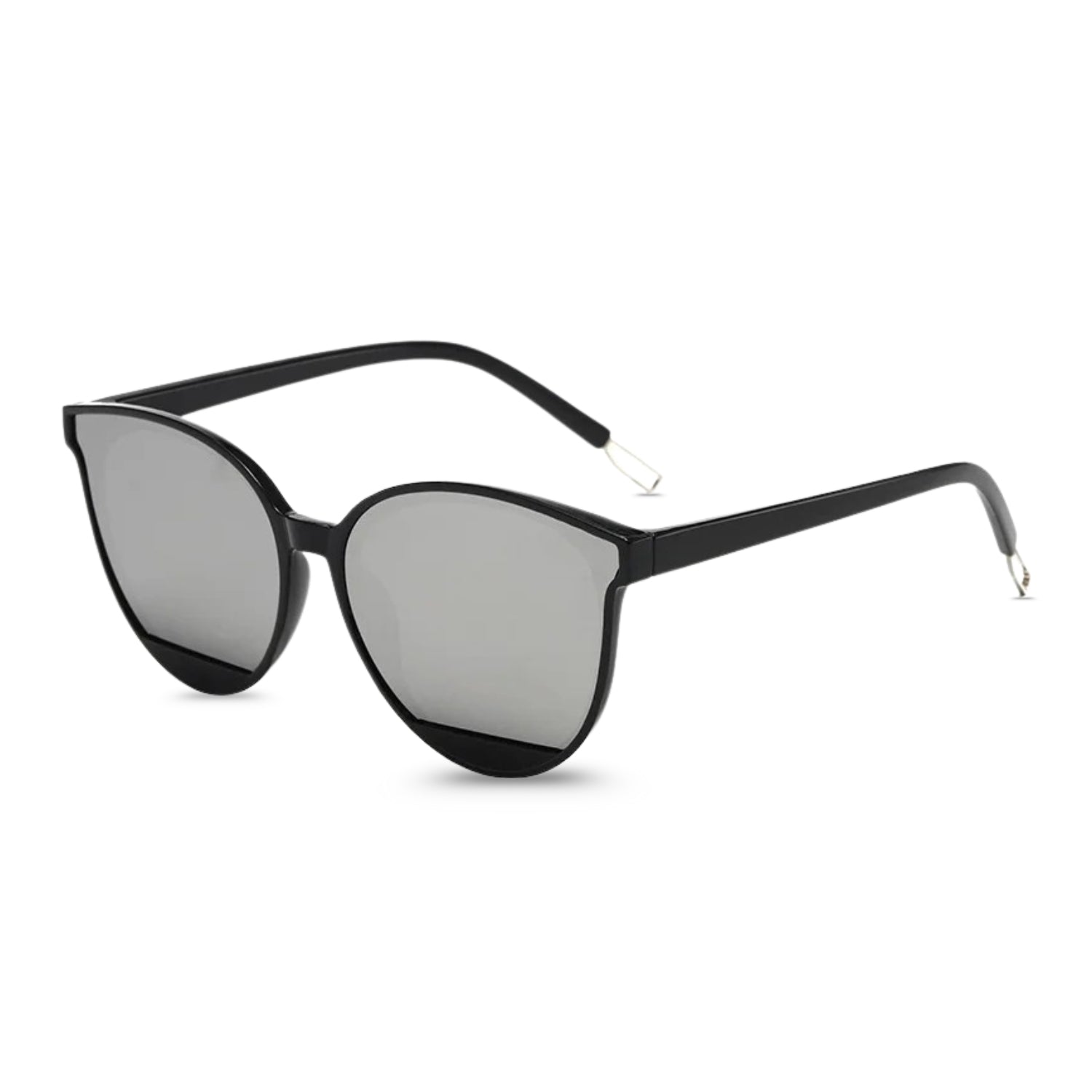 Lunettes Soleil Femme – Œil de Chat Gris Chrome