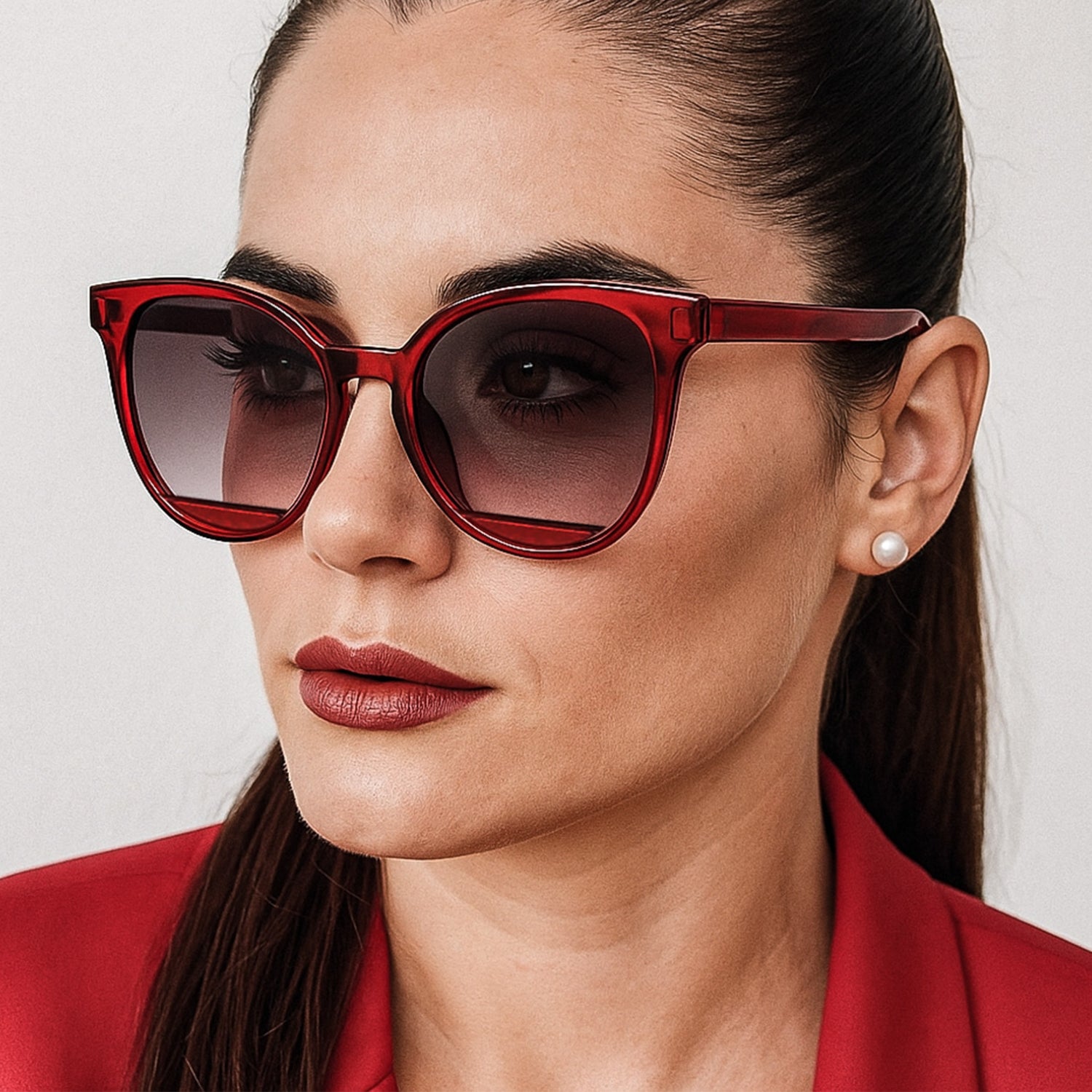 Lunettes de soleil femme – oeil de chat Rouge glamour
