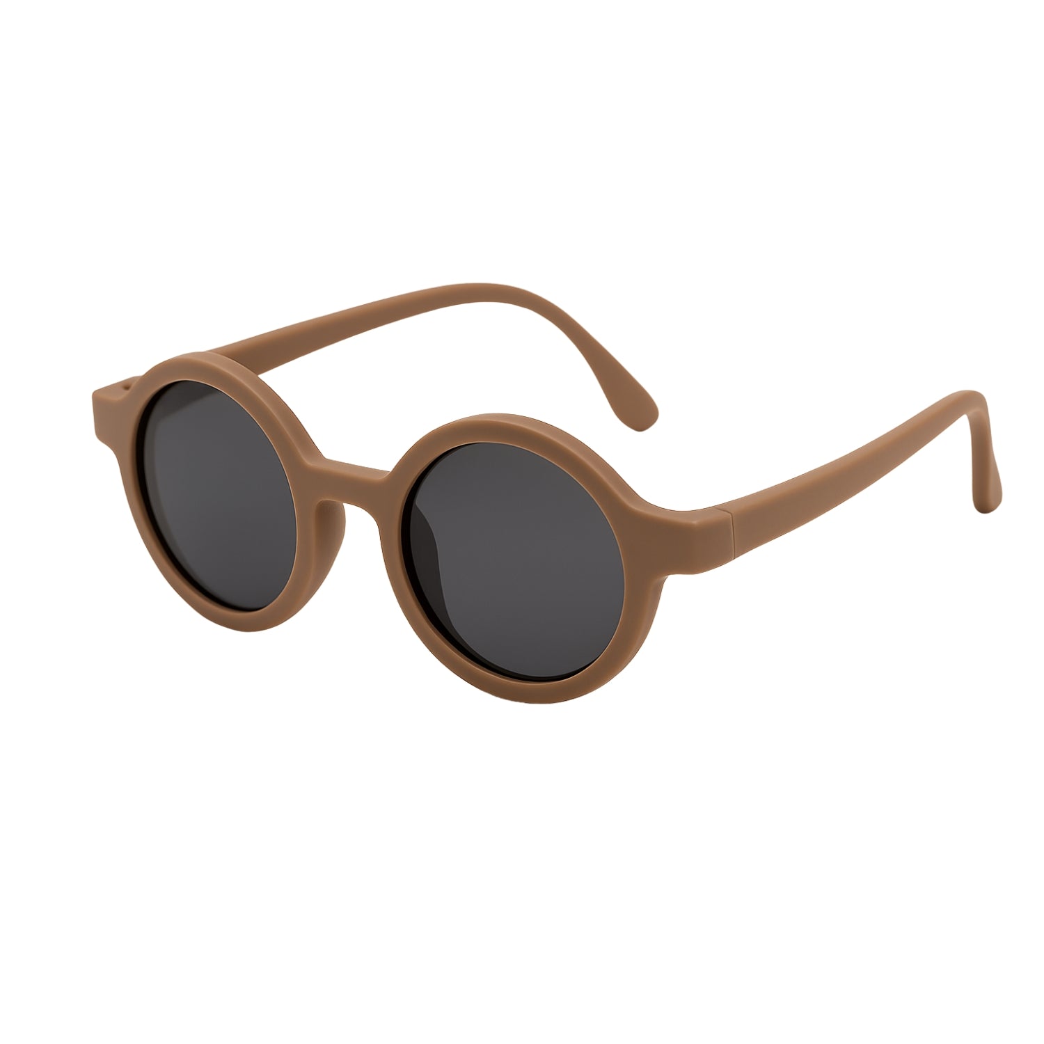 Lunettes pliables pour garçon – rondes et compactes – Marron café