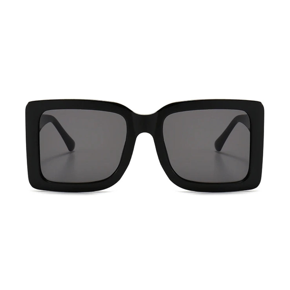 Grosses lunettes de soleil femme Carré – Noir