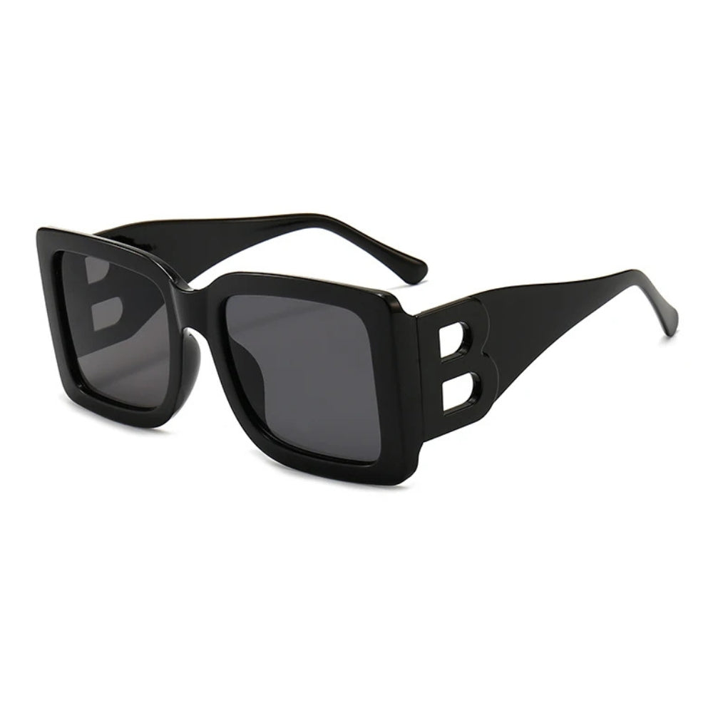Grosses lunettes de soleil femme Carré – Noir