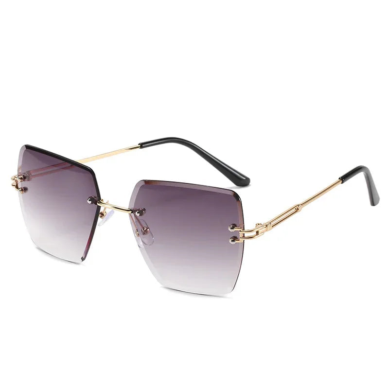 Lunettes de soleil femme sans monture - Gris
