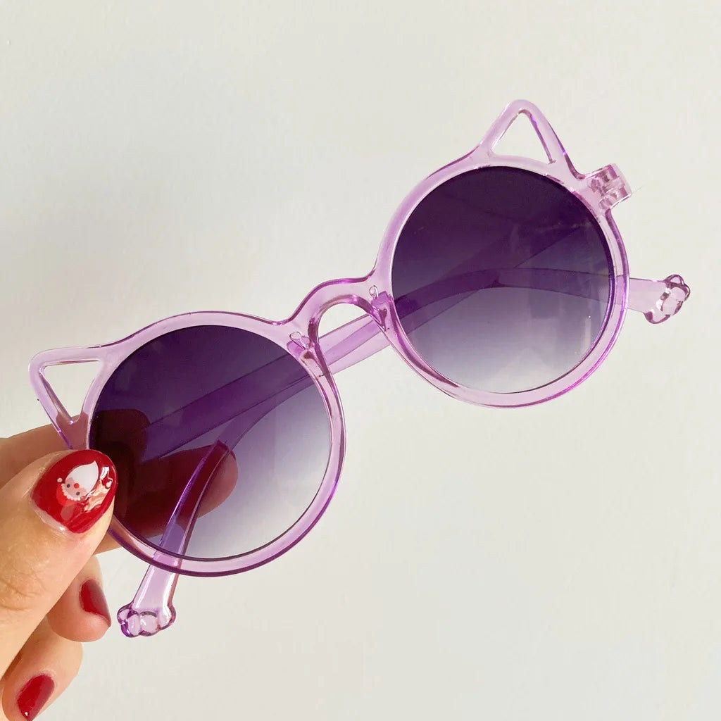 Lunettes de soleil fille violette - Chat fantaisie