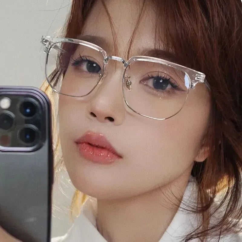 Lunettes anti lumière bleue style clubmaster - Transparent