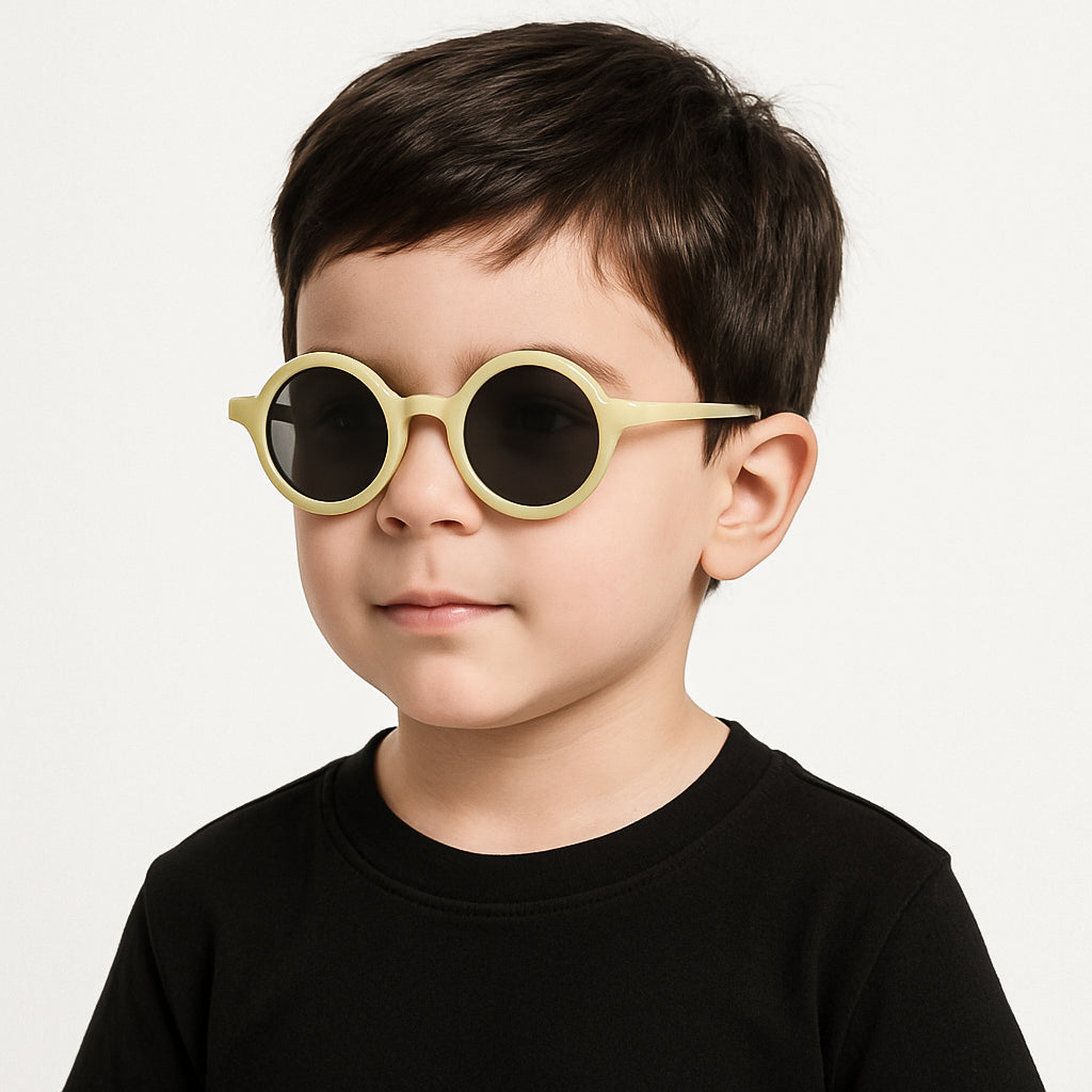 Lunettes pliables pour garçon – Rondes et compactes – Vert Pomme