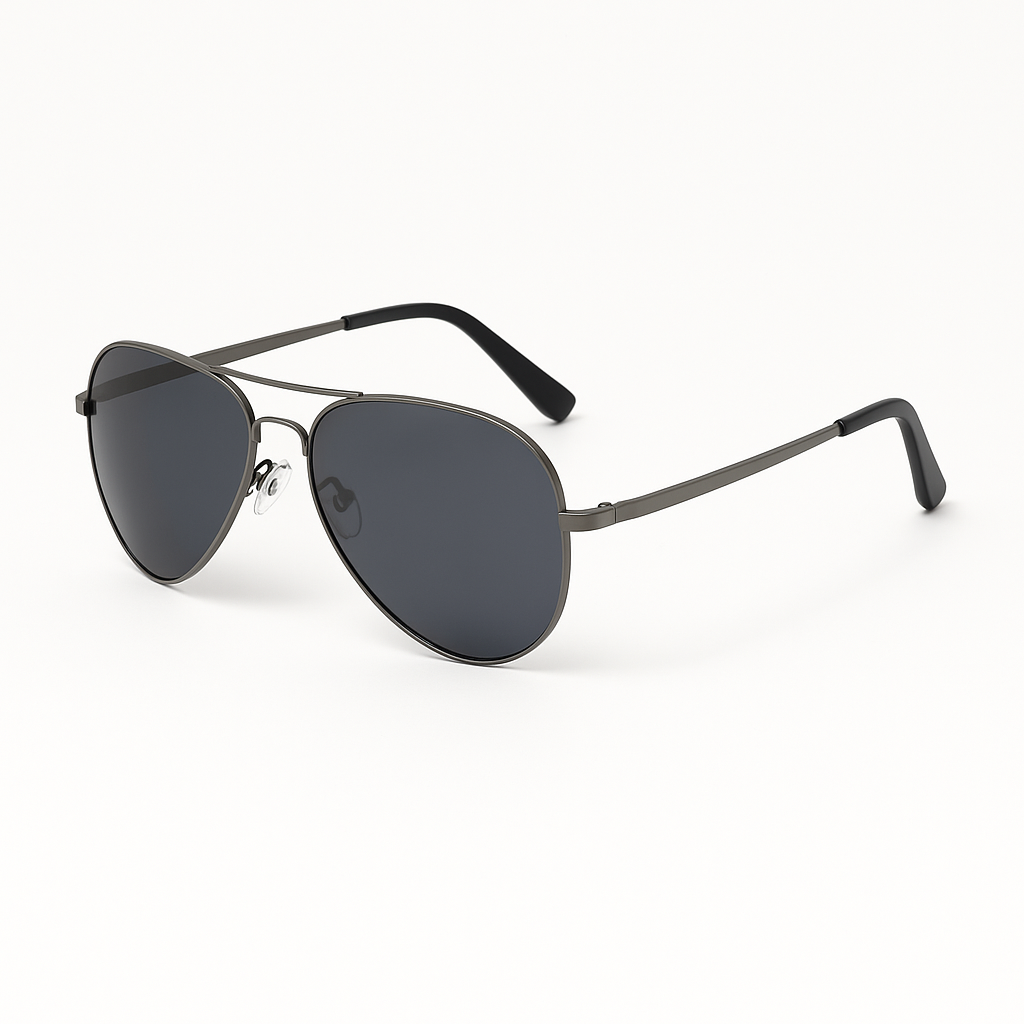 Lunettes de soleil style aviateur - Gris Sidéral