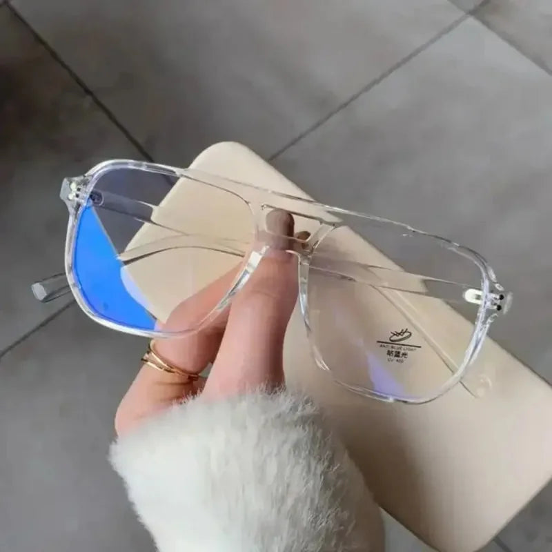 lunettes aviateur transparentes plié