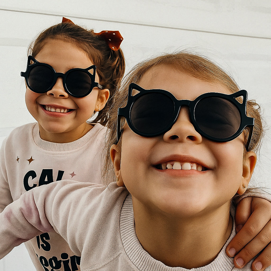 Lunettes de soleil fille noir - Chat original
