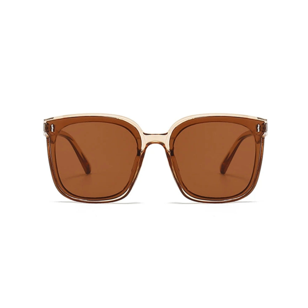 lunettes carré oversize marrn transarent tendances femme 2025