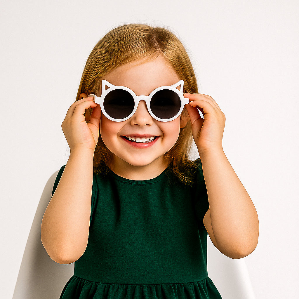 Lunettes de soleil fille – Chat mignon blanc