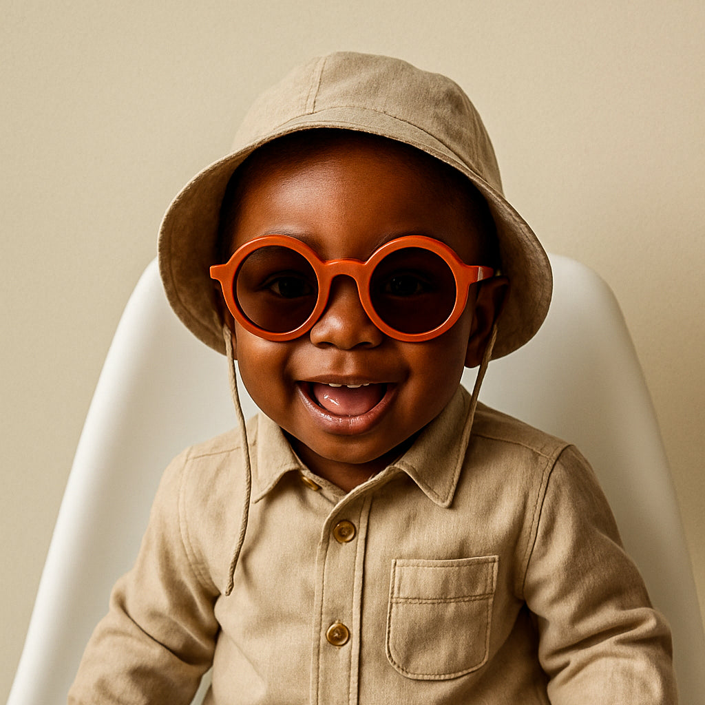 Lunettes pliables pour garçon – Rondes et compactes – Orange