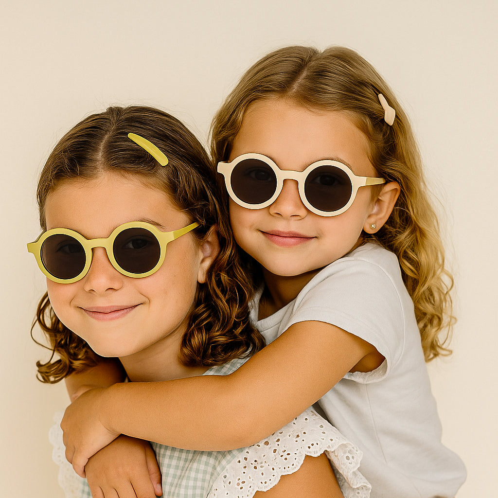 Lunettes pliables pour fille – Rondes et compactes – Beige