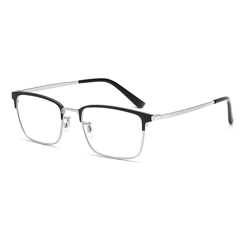 Lunettes lumière bleue rectangulaire homme - Gris clair