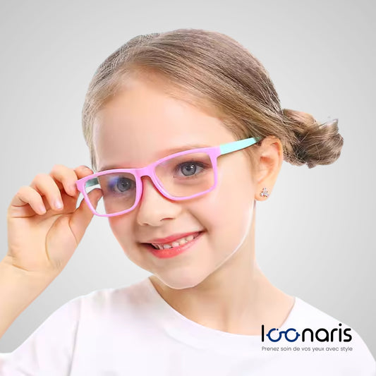 Lunettes anti lumière bleue enfant – Monture silicone