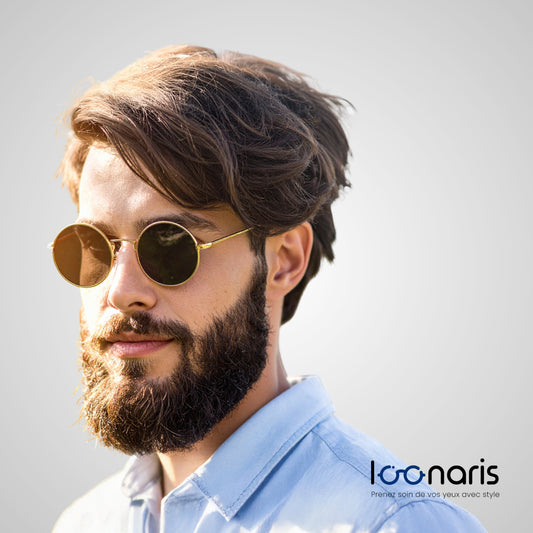 Lunettes steampunk rondes – Verres colorés UV400