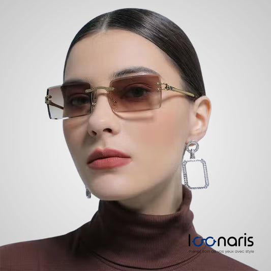 Lunettes de soleil vintage sans bordures